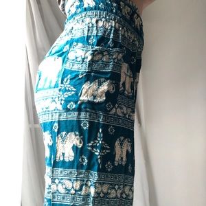 Tribal Indian Elephant Baggy Pants